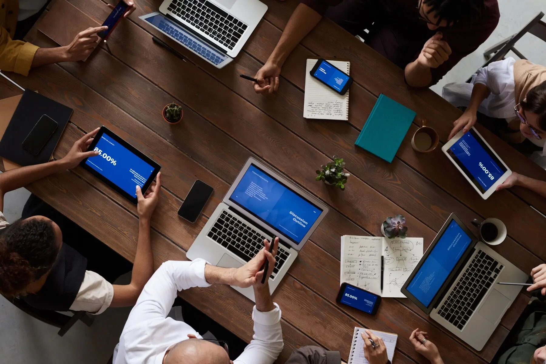 Technology team collaborating on an enterprise infrastructure project
